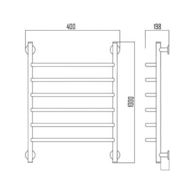 Будкрам купити Рушникосушка Водяна Драбинка D 38/20х1 / 2" 40х100 Рушникосушка Водяна Драбинка D 38/20х1 / 2" 40х100 2
