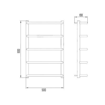 Будкрам купити Рушникосушка Водяна Драбинка D 38/20х1 / 2 " 50х60 Рушникосушка Водяна Драбинка D 38/20х1 / 2 " 50х60 2