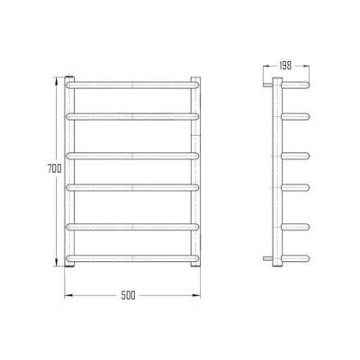 Будкрам купити Рушникосушка Водяна Драбинка D 38/20х1 / 2 " 50х70 Рушникосушка Водяна Драбинка D 38/20х1 / 2 " 50х70 2