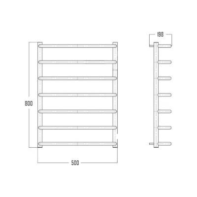 Будкрам купити Рушникосушка Водяна Драбинка D 38/20х1 / 2 " 50х80 Рушникосушка Водяна Драбинка D 38/20х1 / 2 " 50х80 2