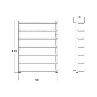 Будкрам купити Рушникосушка Водяна Драбинка D 38/20х1 / 2 " 50х100 Рушникосушка Водяна Драбинка D 38/20х1 / 2 " 50х100 2