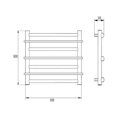 Будкрам купити Рушникосушка Водяна Драбинка РЛС D 38/20х1 / 2 " 50х60 Рушникосушка Водяна Драбинка РЛС D 38/20х1 / 2 " 50х60 2