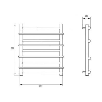 Будкрам купити Рушникосушка Водяна Драбинка РЛС D 38/20х1 / 2" 60х80 Рушникосушка Водяна Драбинка РЛС D 38/20х1 / 2" 60х80 2
