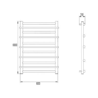 Будкрам купить Полотенцесушитель водяной Лесенка РЛС D 38/20х1/2" 60х100 Полотенцесушитель водяной Лесенка РЛС D 38/20х1/2" 60х100 2