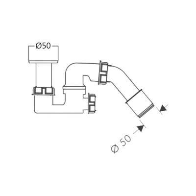 Будкрам купить Сифон для душевого поддона Krono Plast П0555 Сифон для душевого поддона Krono Plast П0555 2