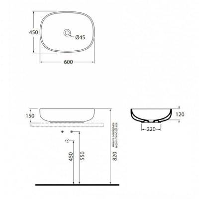 Будкрам купить Раковина-чаша Azzurra Clas+ CLI60B1 Shiny white Раковина-чаша Azzurra Clas+ CLI60B1 Shiny white 2