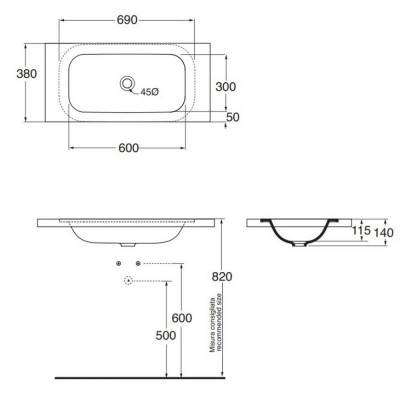 Будкрам купить Раковина Azzurra Glaze GLZ69X38B1SP Shiny white Раковина Azzurra Glaze GLZ69X38B1SP Shiny white 2