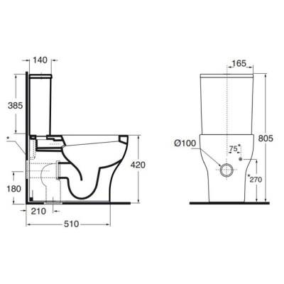 Будкрам купити Бачок для унітазу Azzurra Pratica PRA400B1MBL Бачок для унітазу Azzurra Pratica PRA400B1MBL 2