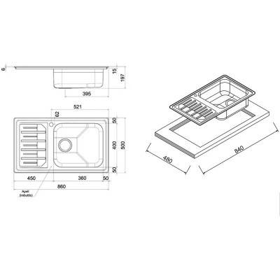 Будкрам купити Кухонна Мийка Apell Melodia MLG861ILBC Brushed Кухонна Мийка Apell Melodia MLG861ILBC Brushed 2