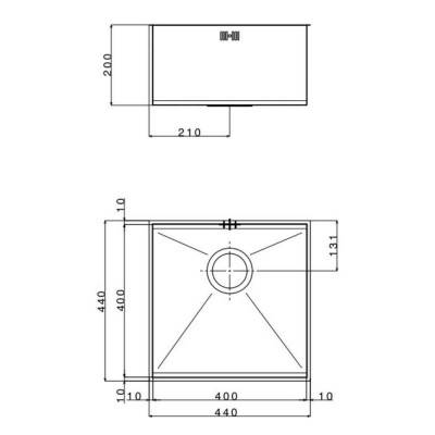 Будкрам купить Кухонная мойка Apell Ferrara Plus FEM40UBC Brushed Кухонная мойка Apell Ferrara Plus FEM40UBC Brushed 2