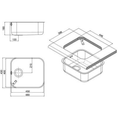 Будкрам купить Кухонная мойка Apell Ferrara FE450UAC Satin Кухонная мойка Apell Ferrara FE450UAC Satin 2