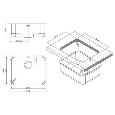 Будкрам купить Кухонная мойка Apell Ferrara FE500UBC Brushed Кухонная мойка Apell Ferrara FE500UBC Brushed 2