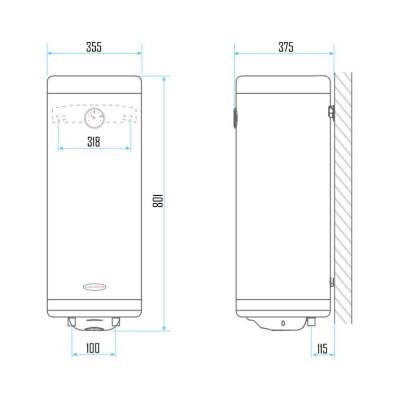 Будкрам купить Водонагреватель Aquahot "Slim" 50 л, сухой ТЭН 1,2 кВт 142606180105041 Водонагреватель Aquahot "Slim" 50 л, сухой ТЭН 1,2 кВт 142606180105041 2