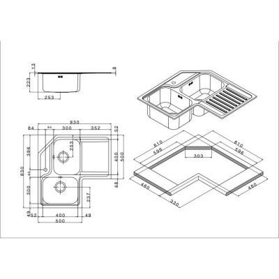 Будкрам купити Кухонна Мийка Apell Angolo ROAN2B90IRBC Brushed Кухонна Мийка Apell Angolo ROAN2B90IRBC Brushed 2