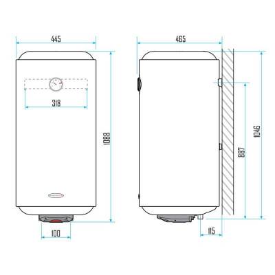 Будкрам купить Водонагреватель Aquahot 120 л, мокрый ТЭН 1,5 кВт Водонагреватель Aquahot 120 л, мокрый ТЭН 1,5 кВт 2