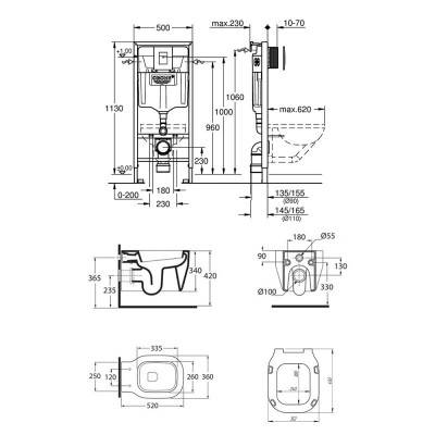Будкрам купить Набор унитаз Azzurra Glaze GLZ100B1SOSK с сиденьем Azzurra Glaze GLZ1800F + инсталляция Grohe Rapid SL 38772001 Набор унитаз Azzurra Glaze GLZ100B1SOSK с сиденьем Azzurra Glaze GLZ1800F + инсталляция Grohe Rapid SL 38772001 2