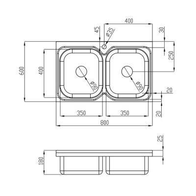 Будкрам купити Кухонна мийка Imperial 6080 Decor (IMP6080DEC) Кухонна мийка Imperial 6080 Decor (IMP6080DEC) 2