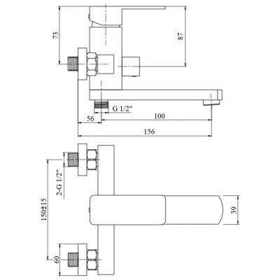 Будкрам купить Смеситель для ванны Imperial 33-006N-01 Смеситель для ванны Imperial 33-006N-01 2