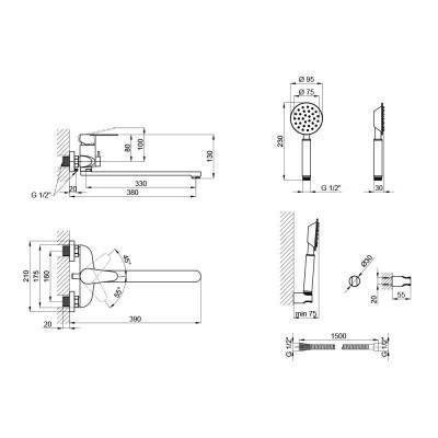 Будкрам купить Смеситель для ванны Imperial 32-005N-00 Смеситель для ванны Imperial 32-005N-00 2