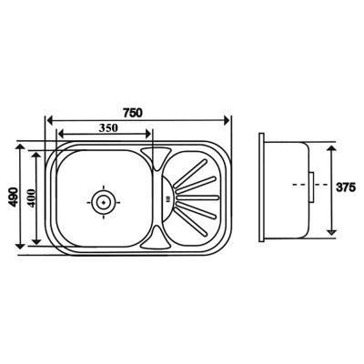 Будкрам купити Кухонна мийка Imperial 7549 Satin (IMP7549SAT) Кухонна мийка Imperial 7549 Satin (IMP7549SAT) 2