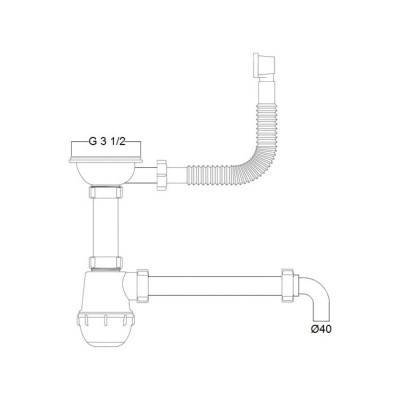 Будкрам купить Сифон для кухонной мойки Imperial 01 Сифон для кухонной мойки Imperial 01 2
