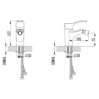 Будкрам купить SOFT смеситель для биде
 SOFT смеситель для биде
 2