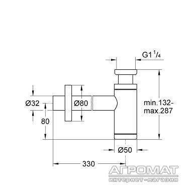 Будкрам купить Grohe Сифон для раков. хром 1 1/4 Grohe Сифон для раков. хром 1 1/4 2