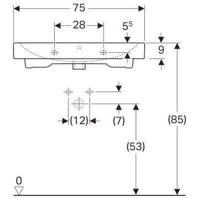 Будкрам купить iCon Умывальник 75 см, без отв.под смешаных параз., с переливом, цвет белый глянец iCon Умывальник 75 см, без отв.под смешаных параз., с переливом, цвет белый глянец 4