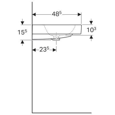 Будкрам купить iCon Умывальник 75 см, без отв.под смешаных параз., с переливом, цвет белый глянец iCon Умывальник 75 см, без отв.под смешаных параз., с переливом, цвет белый глянец 5