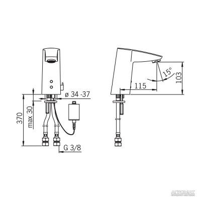 Будкрам купить Cubista Смеситель для раковины, бесконтактный Cubista Смеситель для раковины, бесконтактный 2