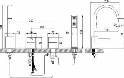 Будкрам купить Prestige Смеситель для ванны на 4 отв. Prestige Смеситель для ванны на 4 отв. 2