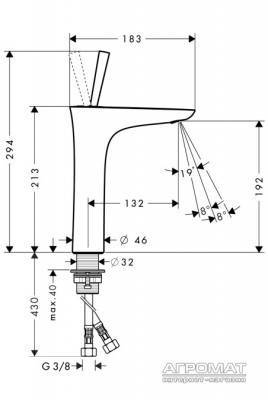 Будкрам купить PuraVida 200 Смеситель для раковины PuraVida 200 Смеситель для раковины 2