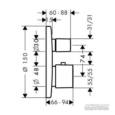 Будкрам купити Metris/Ecostat E Зовнішня частина термостата Metris/Ecostat E Зовнішня частина термостата 2