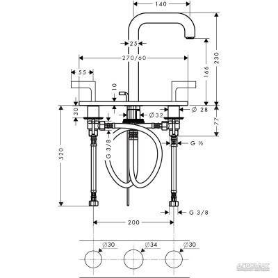Будкрам купити Citterio Змішувач 3-отв. д/раковини Citterio Змішувач 3-отв. д/раковини 2