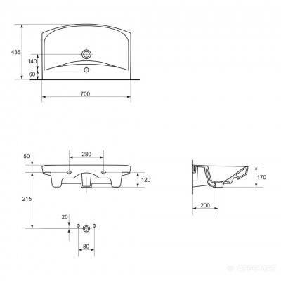 Будкрам купить CARINA Раковина-70 с отв. (меб.) CARINA Раковина-70 с отв. (меб.) 2