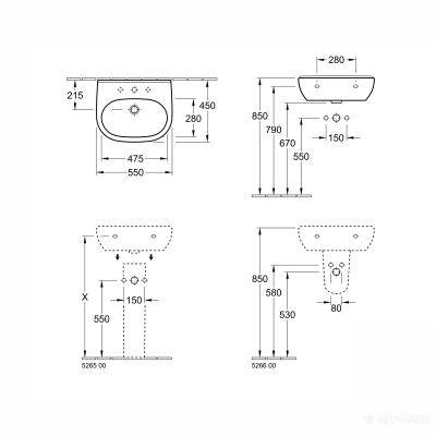 Будкрам купити O.NOVO Раковина 55 1 отв. O.NOVO Раковина 55 1 отв. 2