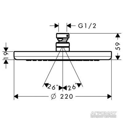 Будкрам купити Croma 220 Верхній душ Croma 220 Верхній душ 2