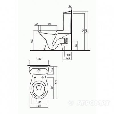 Будкрам купити IDOL Унітаз-компакт підлоговий г/в, в комплекті з сидінням та дворежимною арматурою, н/п IDOL Унітаз-компакт підлоговий г/в, в комплекті з сидінням та дворежимною арматурою, н/п 4