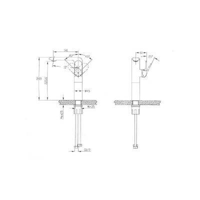 Будкрам купить SOUL Смеситель для раковины с донным клапаном, высокий SOUL Смеситель для раковины с донным клапаном, высокий 2