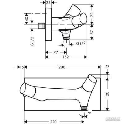 Будкрам купить Starck Organic Термостат для душа Starck Organic Термостат для душа 2