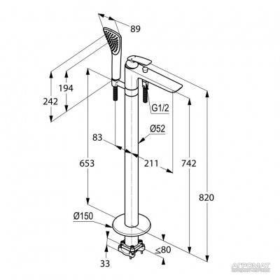 Будкрам купить Balance Смеситель для ванны, пола Balance Смеситель для ванны, пола 3