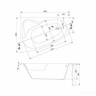 Будкрам купити SICILIA Ванна 140x100 ліва SICILIA Ванна 140x100 ліва 2