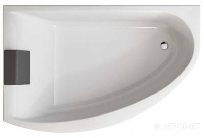 Будкрам купити Ванна акрилова асимметрична MIRRA 170х110 см, ліва, у комплектi з нiжками, елементами крiплення та підголовником, біла (3уп)