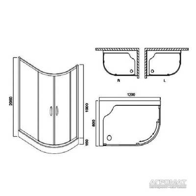 Будкрам купити BLISS душ. куточок 120*80 лів. BLISS душ. куточок 120*80 лів. 2