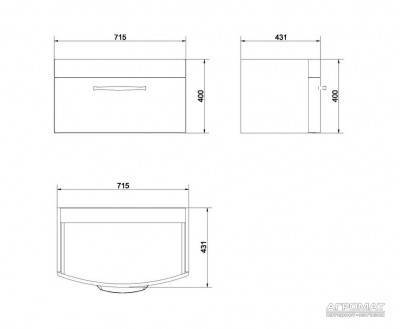 Будкрам купить PURE Тумба для раков.-80 орех PURE Тумба для раков.-80 орех 3