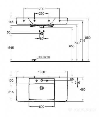 Будкрам купити Renova Nr.1 Plan Умивальник меблевий, з отв., з переливом 1000x480мм, білий Renova Nr.1 Plan Умивальник меблевий, з отв., з переливом 1000x480мм, білий 2