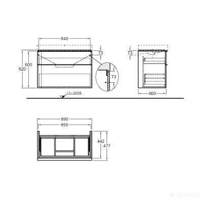 Будкрам купить iCon Шкафчик под умывальник 890x620x477 мм, платина глянец, лак iCon Шкафчик под умывальник 890x620x477 мм, платина глянец, лак 2