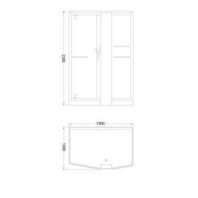 Будкрам купити SOUL Бокс паровий 1500х1000х2200 мм, чорний, лівий (5 уп) SOUL Бокс паровий 1500х1000х2200 мм, чорний, лівий (5 уп) 2