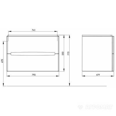 Будкрам купити MODO шафка під умивальник 80см білий глянець MODO шафка під умивальник 80см білий глянець 2