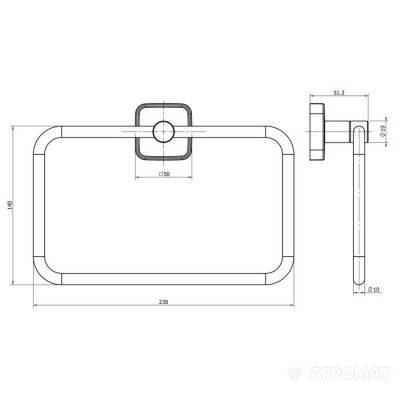 Будкрам купить Modern Line Кольцо для полотенец, хром Modern Line Кольцо для полотенец, хром 2